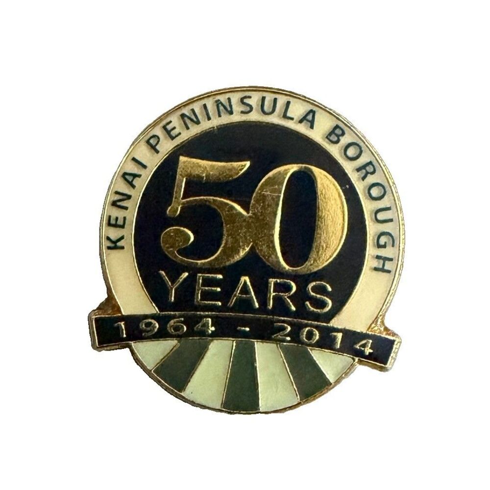 Kenai Peninsula Borough 50 Years 1964-2014 Anniversary Enamel Lapel Pin Alaska